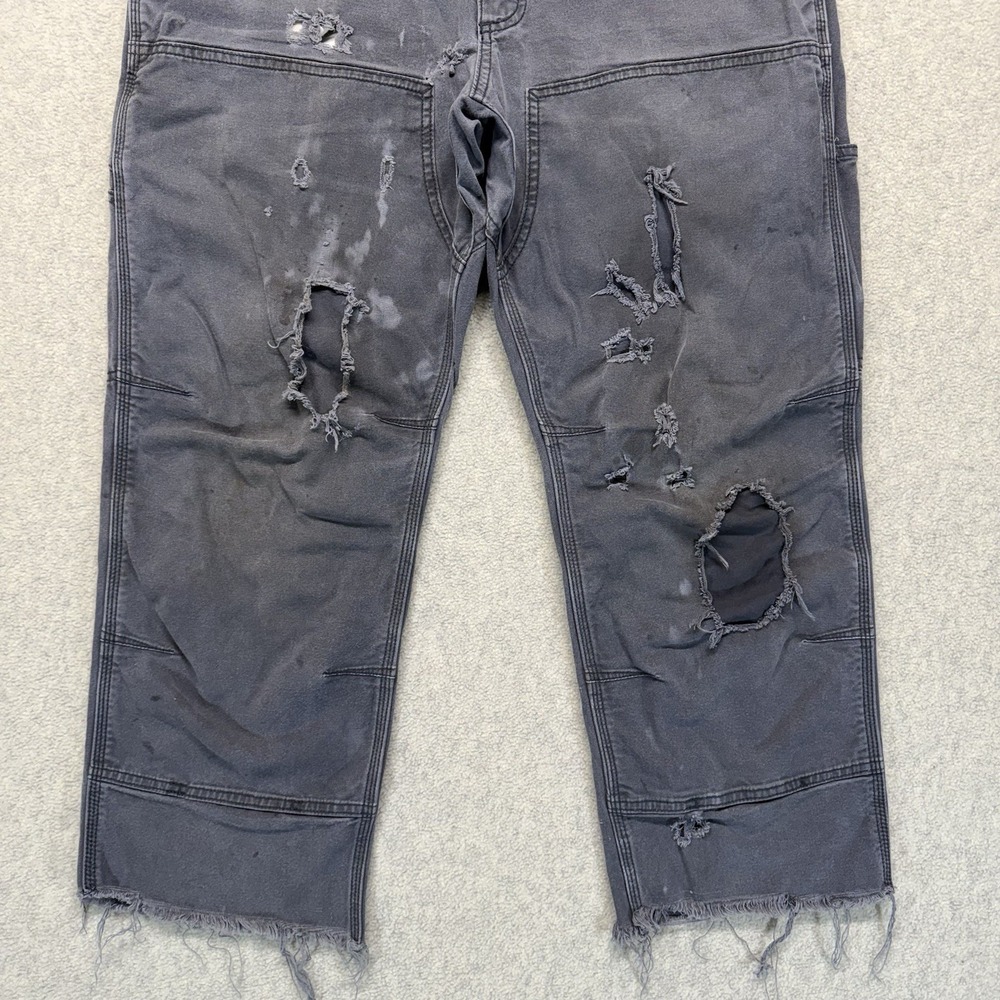 Carhartt Rugged Flex Double Front Work Pants Distressed Gray 36x34 - Picture 3 of 10